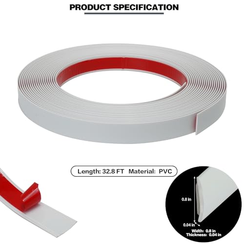 9.8Ft Peel and Stick Trim Molding Flexible Waterproof Wall Trim Silver I504