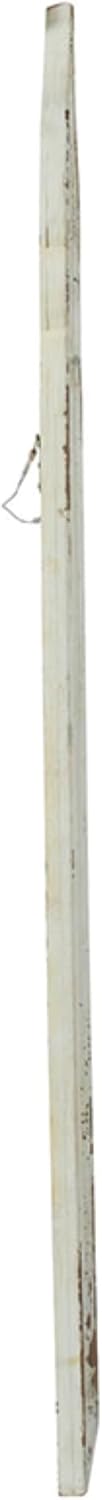 CC Home Furnishings Vintage Weathered White Full Length Floor Mirror P3491