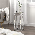 ENENE Mirrored End Table Crushed Diamond Coffee Table for Living Room Small Spaces Side Table for Bedroom Office Hallway Entryway