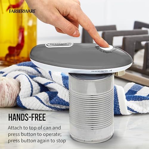 Farberware Hands-Free Automatic Can Opener for Any Size Can, Aqua Z77861