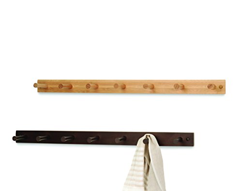 Spectrum Diversified Wall-Mounted 7 Peg Bamboo Hat & Coat Hanger M41341