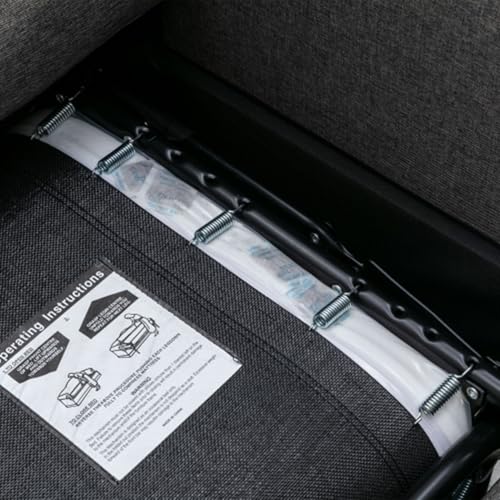 Pull Out Sofa Bed Couch with Twin Memory Foam Mattress, Gray S15049
