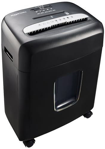 Amazon Basics 6 Sheet High Security Micro Cut Paper and Credit Card Home Office Shredder, Black