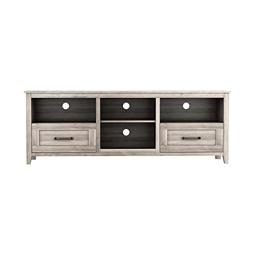 70" Farmhouse TV Stand with 2 Drawers and 4 Storage Compartments W600311