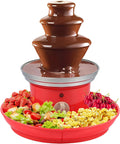 3 Tier Chocolate Fountain Machine, 17oz Electric Chocolate Fondue Fountain, Chocolate Melting Machine Fountain, Mini Chocolate Fountain Machine with Removal Serving Tray for Party Birthday Wedding