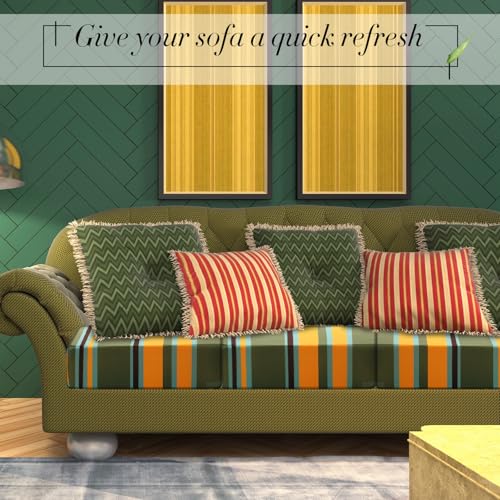 Patio Stretch Sofa Cushion Cover Outdoor Replacement Furniture Protector (Blue Red Green) L4122