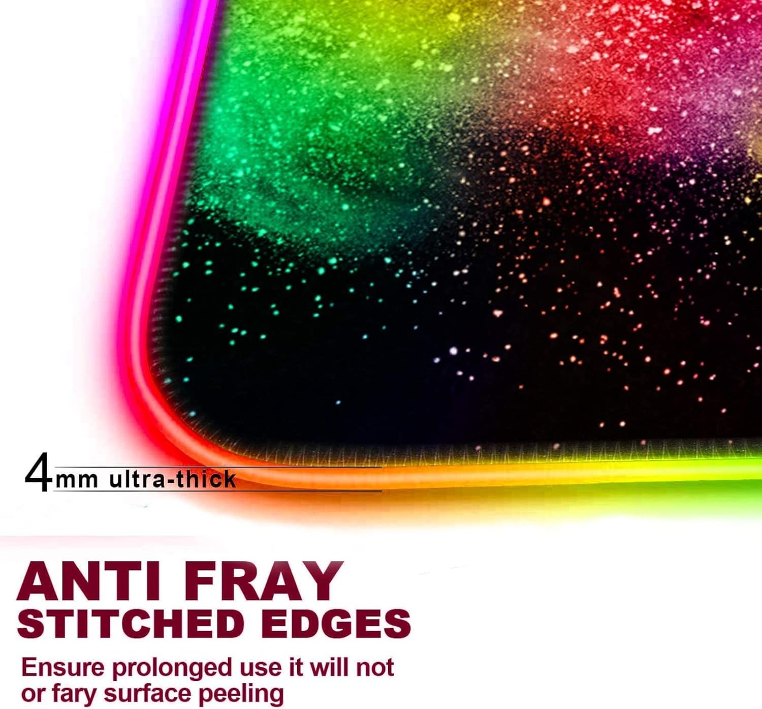 Pink Mountain Forest Gaming Mouse Pad RGB LED Large Desk Mat 500x1200mm K117