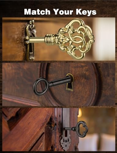 Skeleton Key Set, 12-Key Universal Replacement for Antique Furniture and Cabinets Y8752