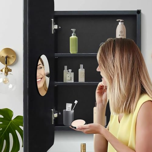 Frameless Beveled Medicine Cabinet Mirror for Bathroom, 16x29 Inch I902204
