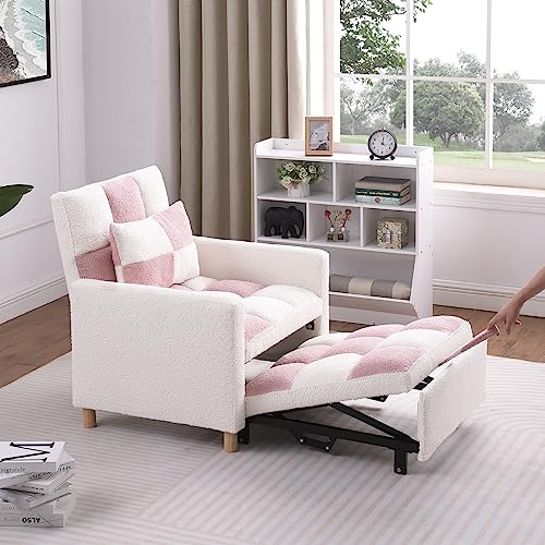 ODUWA Convertible Chair Bed 3-in-1 Sleeper Sofa with Pillow U873621