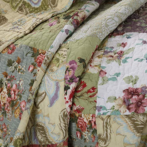 Greenland Home Blooming Prairie Quilt Set, Full/Queen, 3 Piece E36418