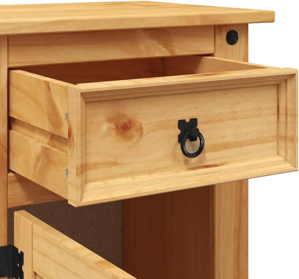 Corona Range Mexican Pine Bedside Cabinet Nightstand Q261341