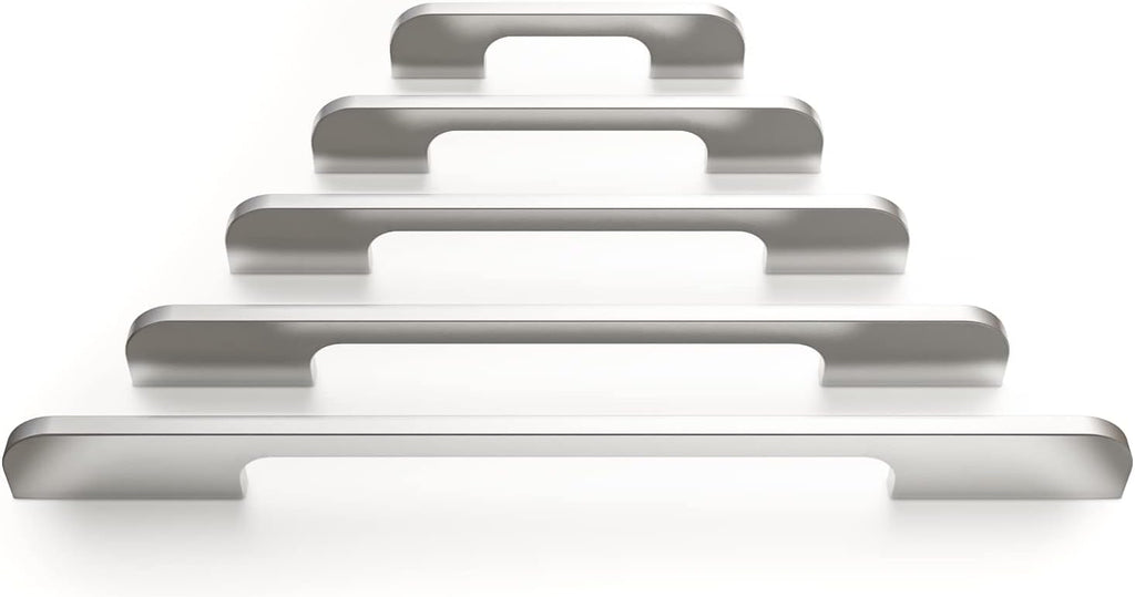 Solid Aluminum Cabinet Handles Modern Silver 45 Pack C36715
