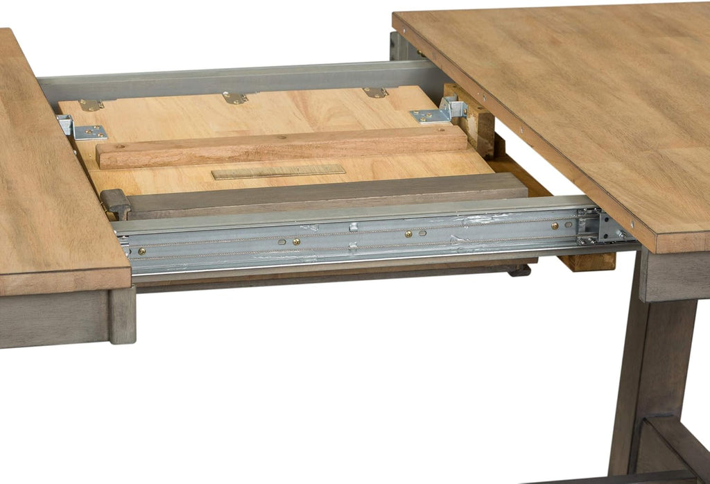 Lindsey Farm 7 Piece Trestle Table Set, Gray H580