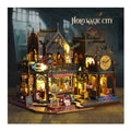 DIY Miniature Dollhouse Kit Magic Castle,Tiny House to Build Live in,Mini Handmade Unzip 3D Wooden Puzzle Furnishing Decor Model(ES012-Holo Magic City)