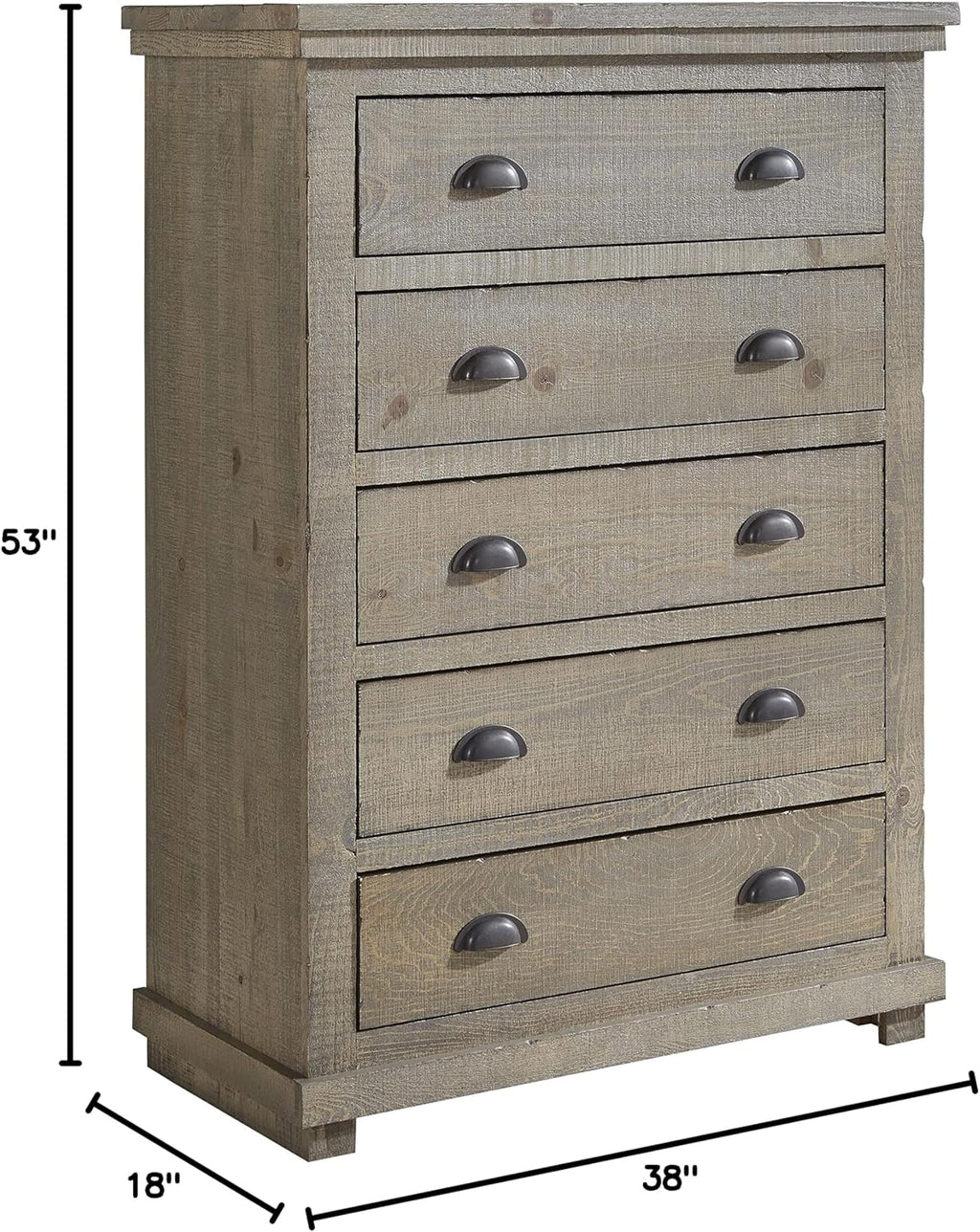 Progressive Furniture Willow Chest, Weathered Gray M546