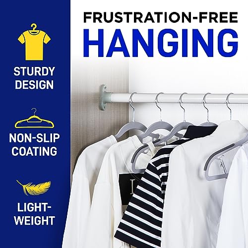 80-Piece Clothes Hanger Set with 360° Swivel Hook, Black H30763