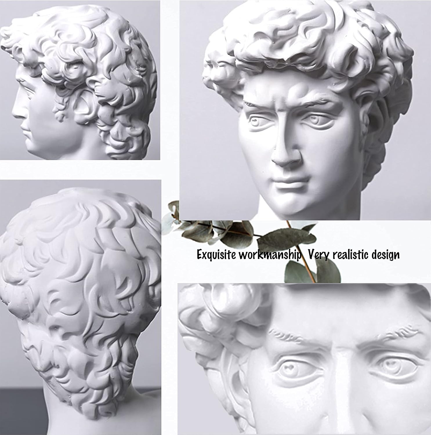 David Head Bust Statue Sculpture Michelangelo Replica E564661