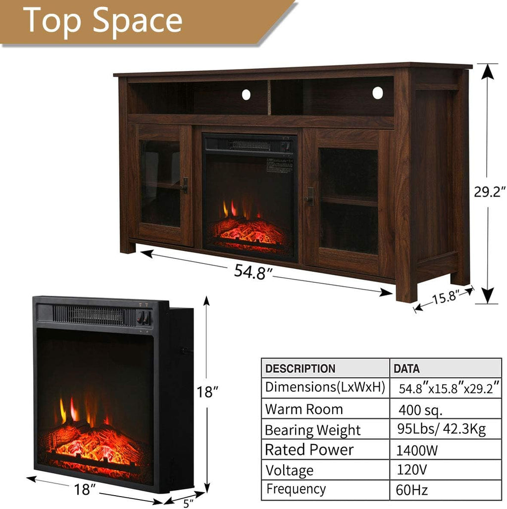 Rustic Electric Fireplace TV Stand for TVs up to 60" S392627