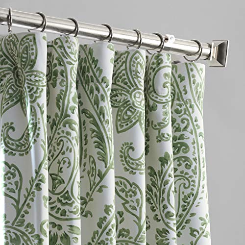 HPD Half Price Drapes Printed Room Darkening Curtains 50 x 63, Tea Time China Blue H354