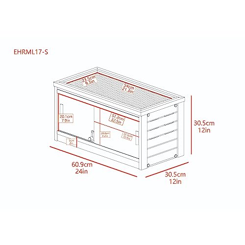 New Age Pet® ECOFLEX 36" Medium Mojave Reptile Habitat Enclosure, Grey N8799