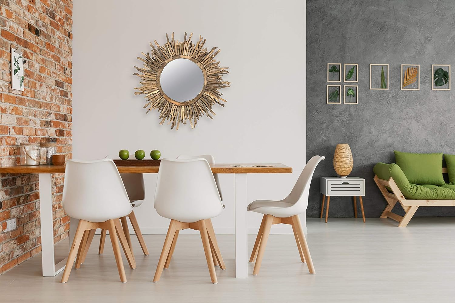 Creative Co-Op Driftwood Sunburst Mirror K197909