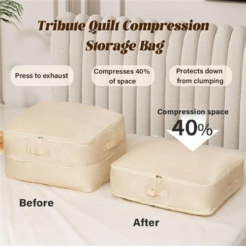 Heavy Duty Compression Storage Bag for Quilts and Clothes, Gray Large B24181