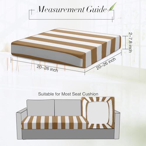 Outdoor Stretch Cushion Covers Patio Sofa Slipcover Replacement Gray C6922