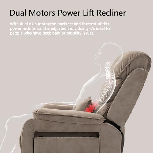 Power Lift Recliner Chair for Elderly Adults with Massage Heat, 400 LBS W51422