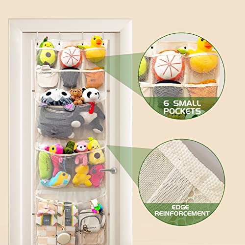 Stuffed Animal Storage Over Door Organizer with 9 Mesh Pockets C4910