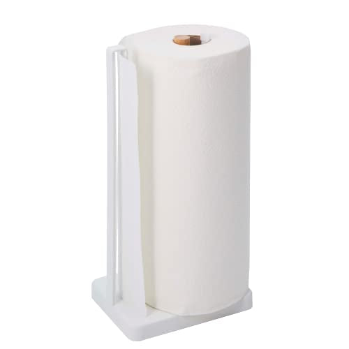 YAMAZAKI Home Rolling Slim Bathroom Utility Cart with Handle - White A514