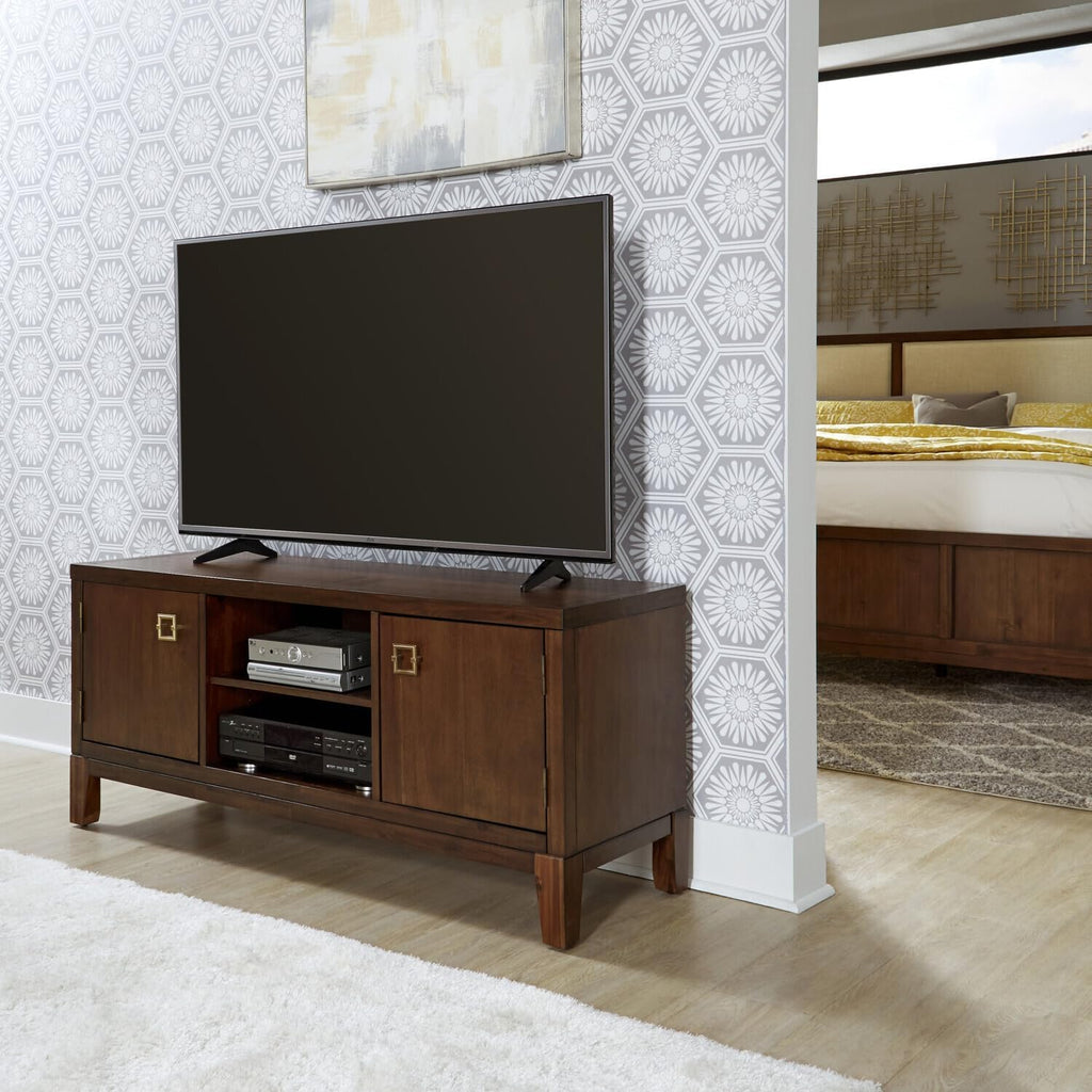 Rustic Retreat Brown Wood Entertainment Center A8391