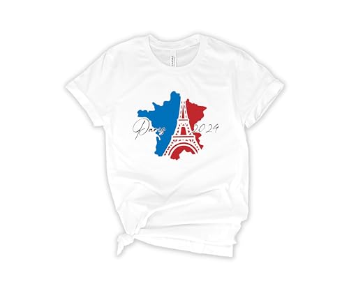Eiffel Tower Olympic Games Shirt, France 2024 T-shirt, V-Neck T3332