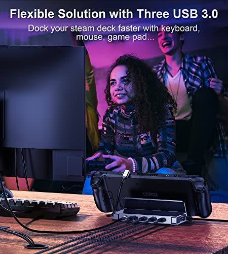 5-in-1 Docking Station for Steam Deck/ROG Ally with HDMI 4K, USB-A and 100W USB-C PD O279