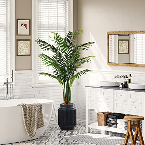 VIAGDO Artificial Palm Tree 5ft Tall Fake Plant with 11 Detachable Trunks Indoor Decor M2351