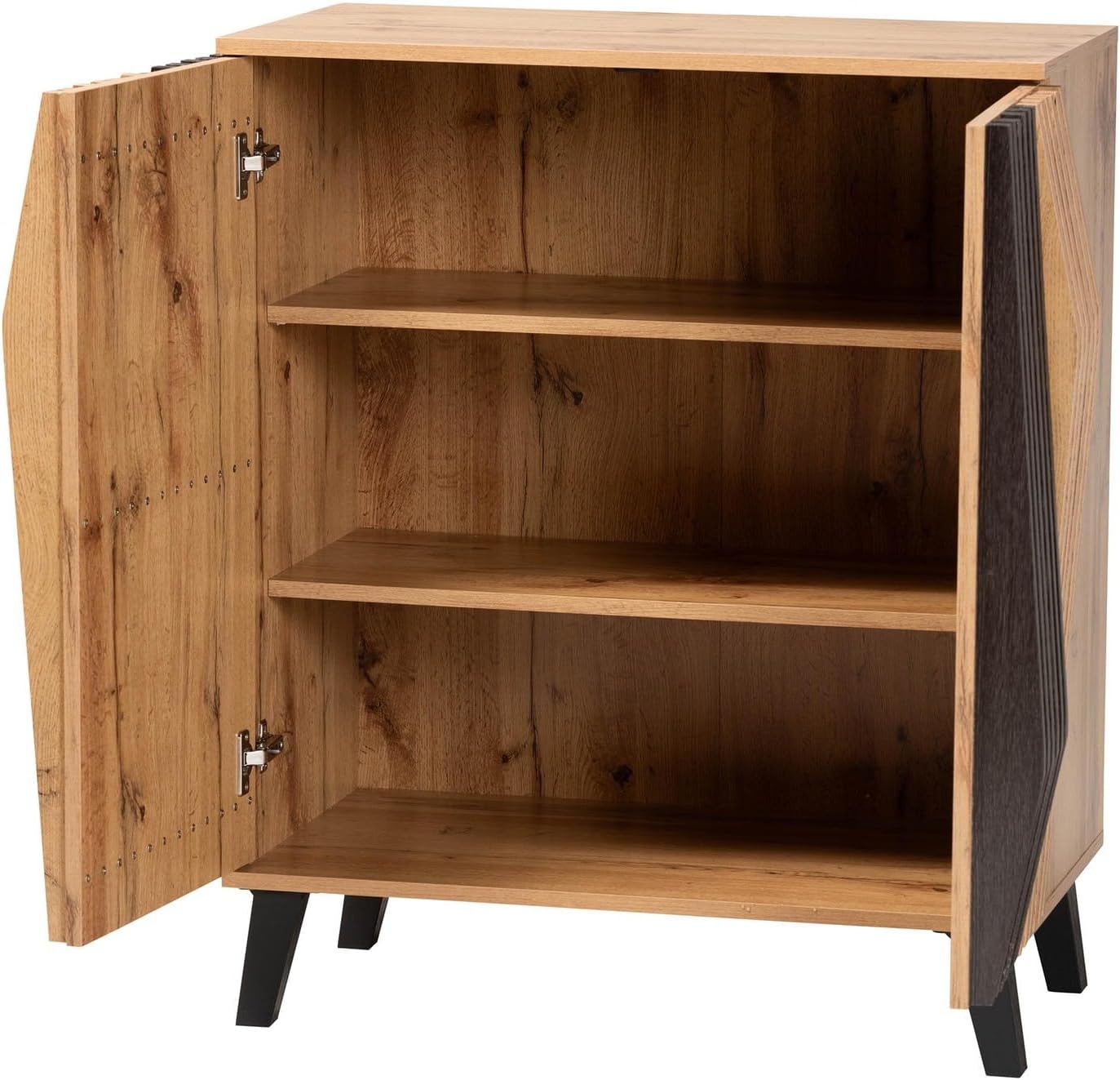 Baxton Studio Bergen Two-Tone Wood 2-Door Storage Cabinet X5367