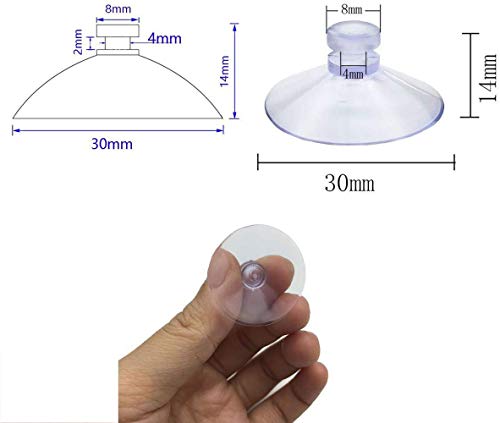 Mini Clear Plastic Suction Cups 100pcs F6196