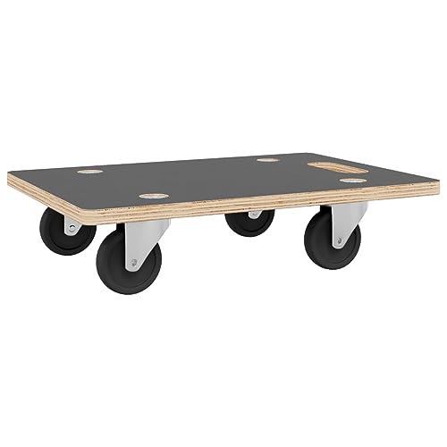 vidaXL Dolly Trolleys Set of 2, Rectangular, Anti-Slip, Grey N1830