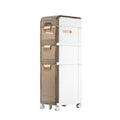 Narrow Bathroom Floor Storage Cabinet with Multi-layer Drawers Universal Wheels, Tall Slim Bathroom Storage Unit Free Standing Storage Cabinet for Small Spaces, Gaps, Kitchen, Hallway ( Size : 93cm )