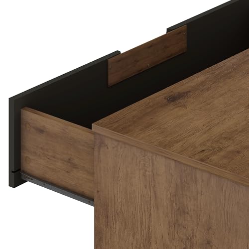 Manhattan Comfort Rockefeller Mid Century Modern 3-Drawer Dresser Set, Grey D4367