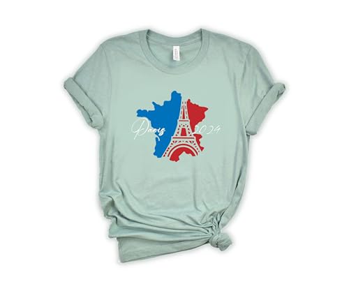 Eiffel Tower Olympic Games Shirt, France 2024 T-shirt, V-Neck T3332