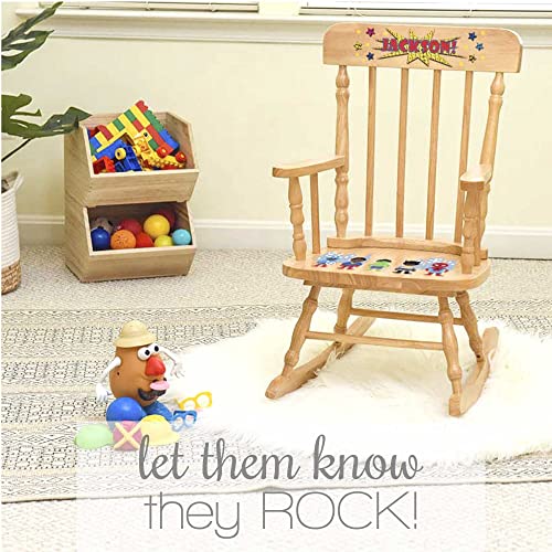 Personalized Natural Childrens Rocking Chair S453