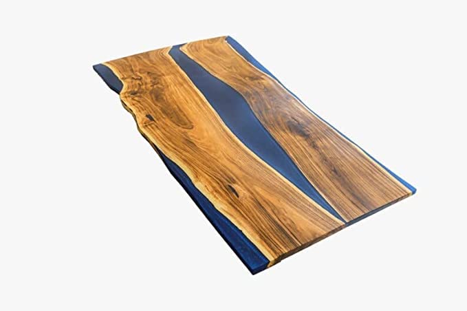 Epoxy Resin River Dining Table, 108 x 36 Inches, without Stand C14646