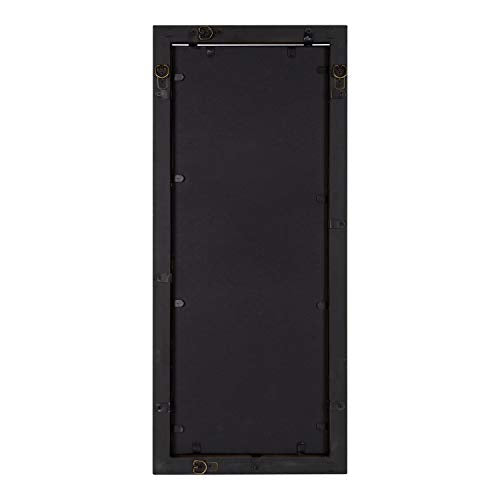 Kate and Laurel Bakersfield Farmhouse Wall Mirror, 13 x 30, Black D8103