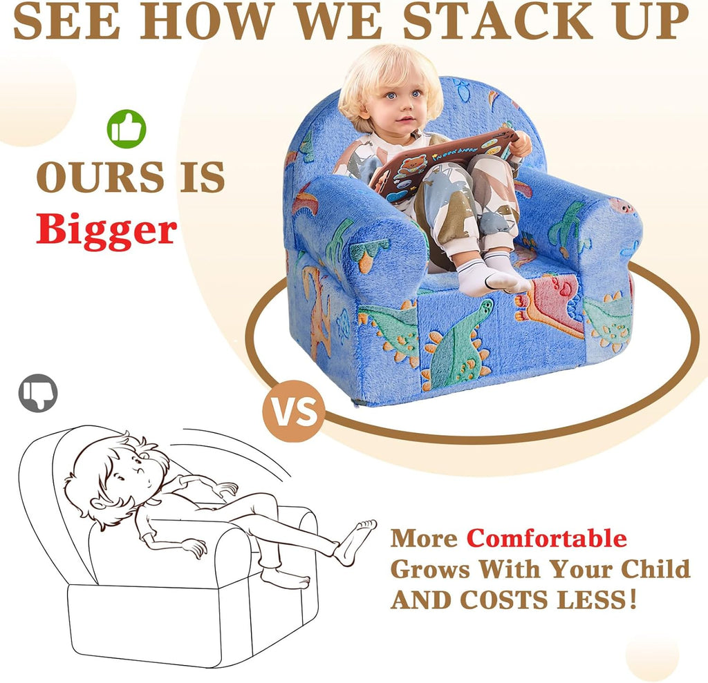 Glow in The Dark Dinosaur Toddler Sherpa Chair E125064