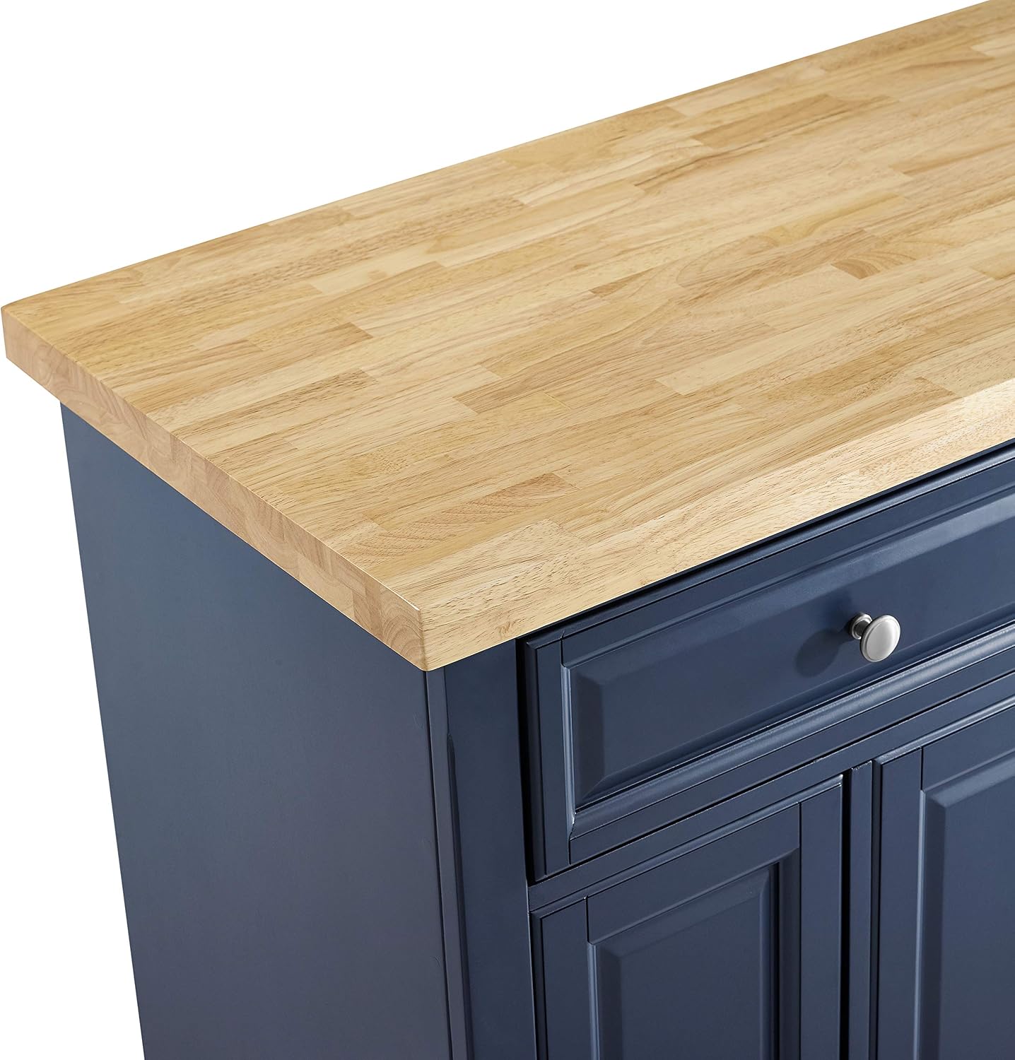 Crosley Furniture Madison Kitchen Island with Butcher Block Top, Navy P658070