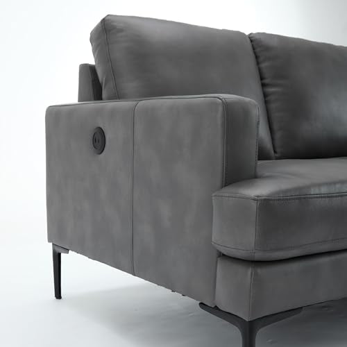 120" Modern Sectional 3 Seater Sofa with Storage, Beige Y611