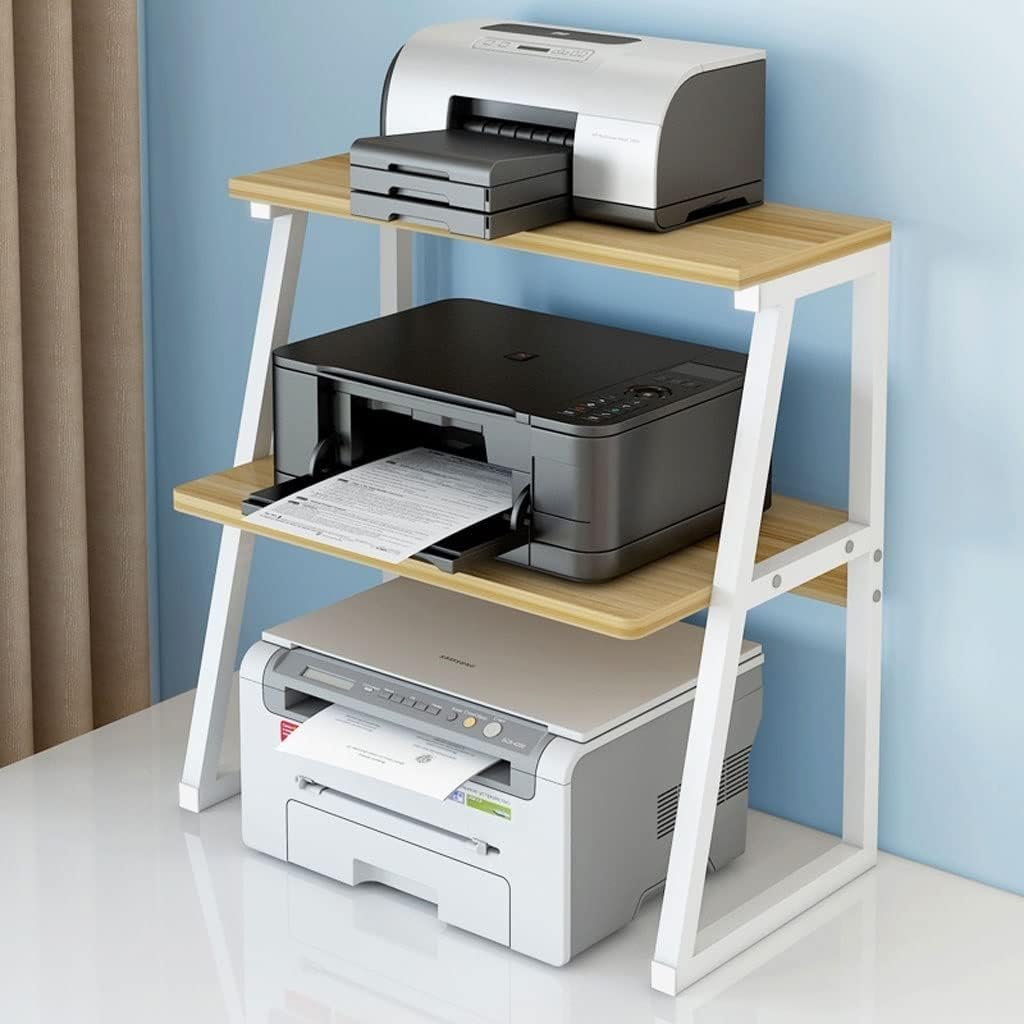 Printer and Shredder Stand with Storage Shelf, Home Office Furniture Z27832