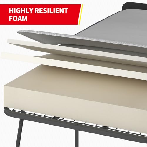 Folding Bed with Mattress for Adults, Twin Size, Metal Frame T61630
