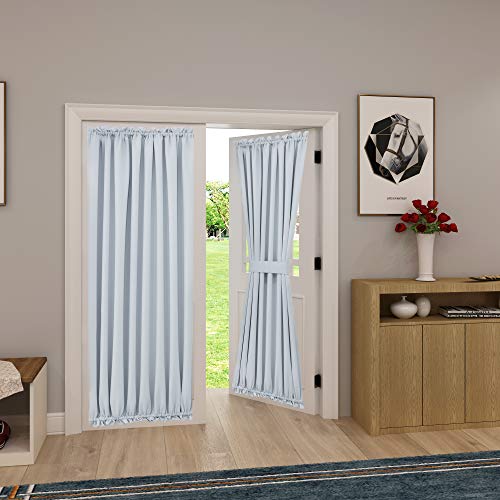 Patio Sliding Door Curtains for French Door, Blackout Drapes, 54W x 72L, Deep Red O100